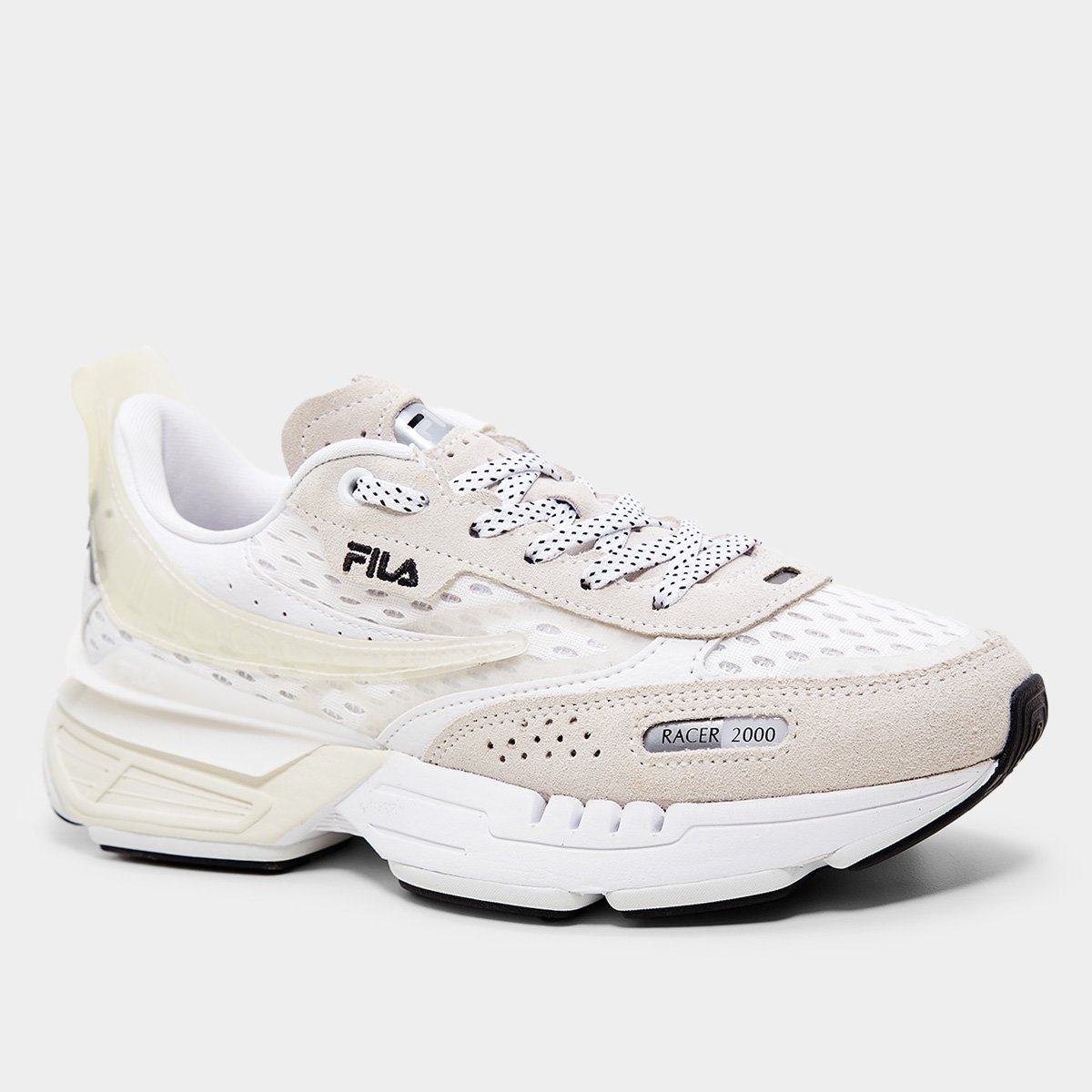 Miniatura Tenis Fila Renno Racer 2000 Feminino Branco+Preto - 35