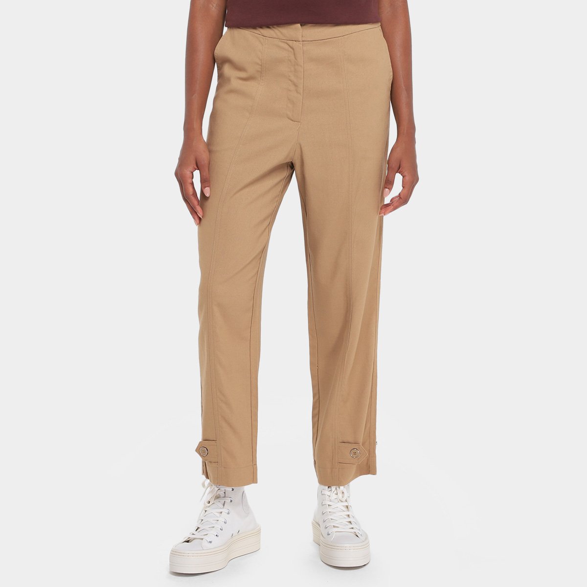Miniatura Calça Hering Alfaiataria Hering Feminina Marrom - 38