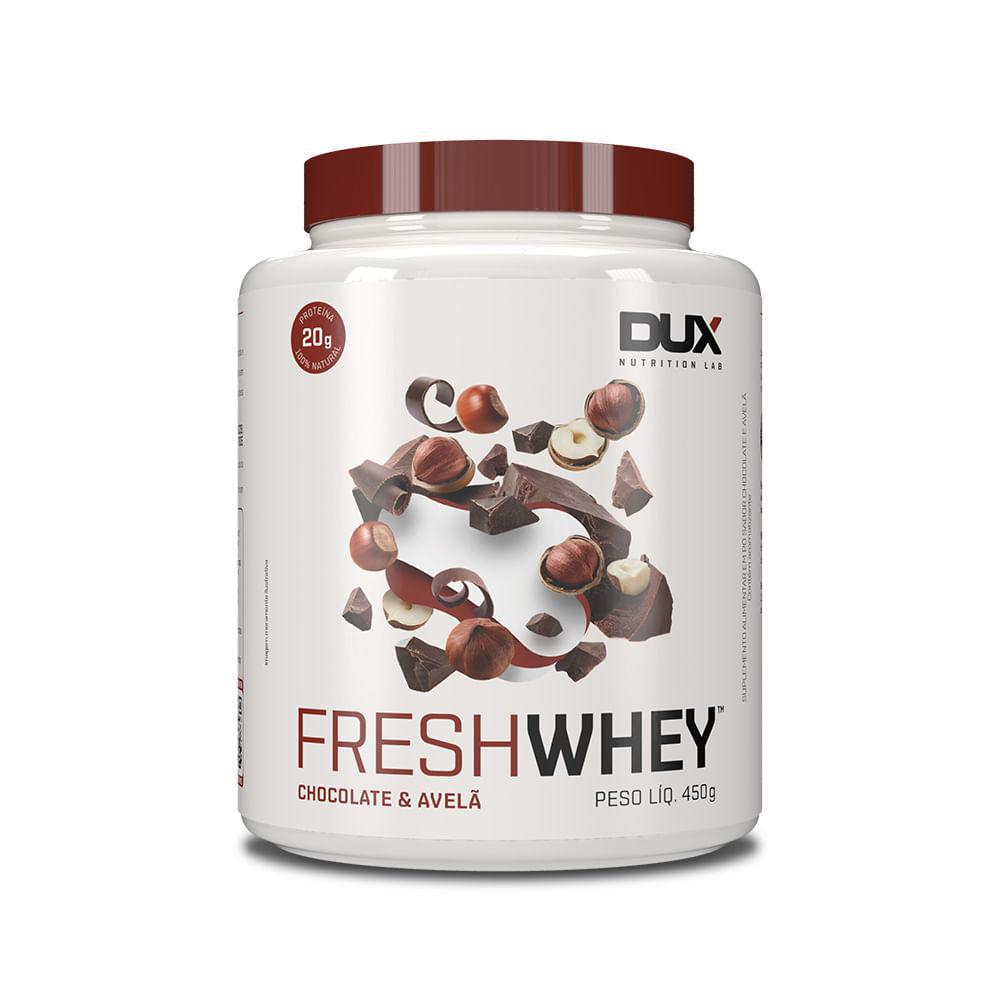 Miniatura Whey Protein Freshwhey Dux Nutrition Chocolate E Avelã 450g
