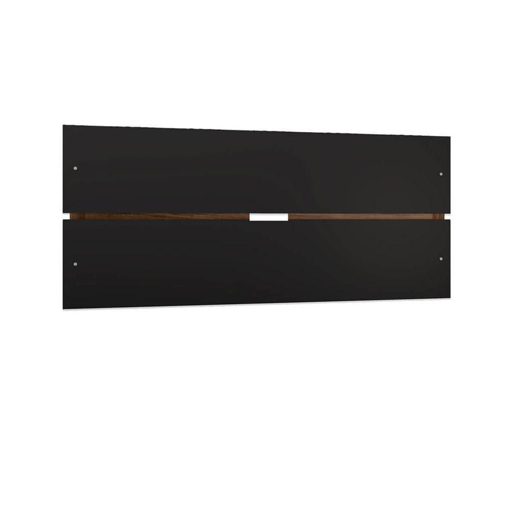 Miniatura Painel Para Tv 200cm Preto Madeirado
