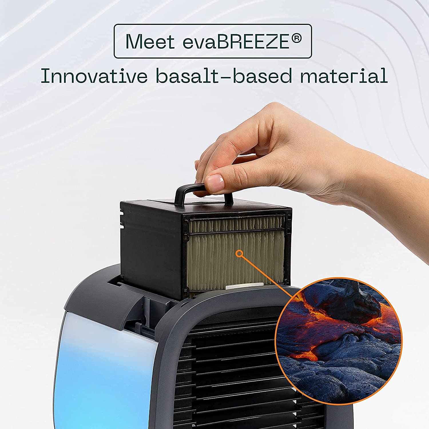 Evapolar evaCHILL Portable Conditioner Small Personal Evaporative Air Cooler and Humidifier Fan Mini AC medium Opaque White