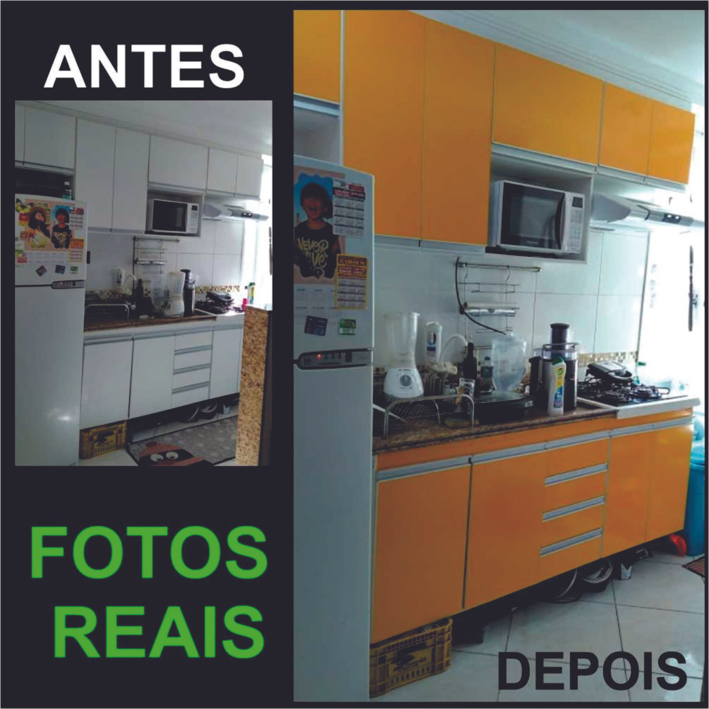 Miniatura Papel Adesivo Vinílico Moveis Geladeira Laranja 2,5X0,5M
