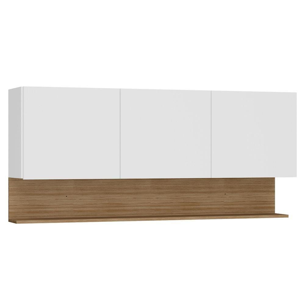 Miniatura Armário Aéreo 150cm 3 Portas Lina K02 Supremo-freijó - Mpozenato