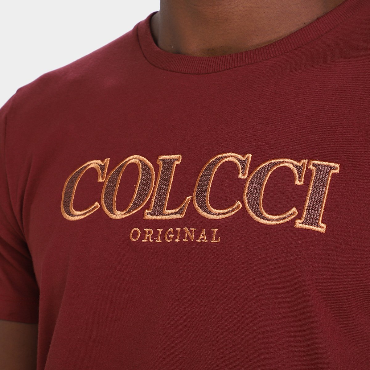 Miniatura Camiseta Colcci Casual Masculina Bordô - G