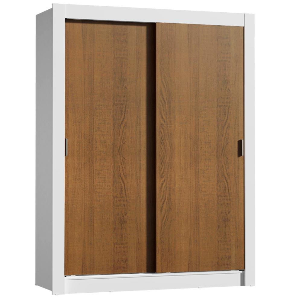 Miniatura Guarda-Roupa Infantil Madesa Enzo 2 Portas de Correr - Branco/Rustic Branco/Rustic