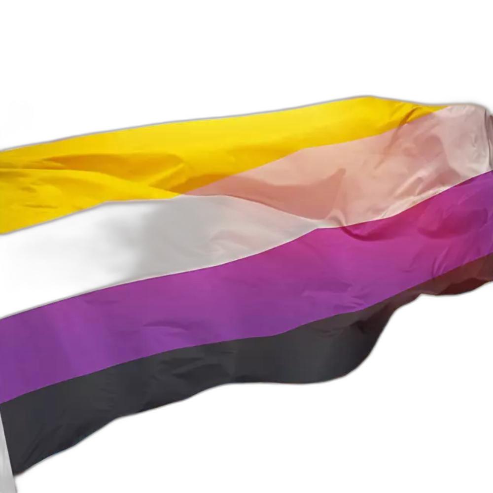 Miniatura Bandeira Gênero Não Binário 1,50X0,90Mt Lgbtqi+ Envio