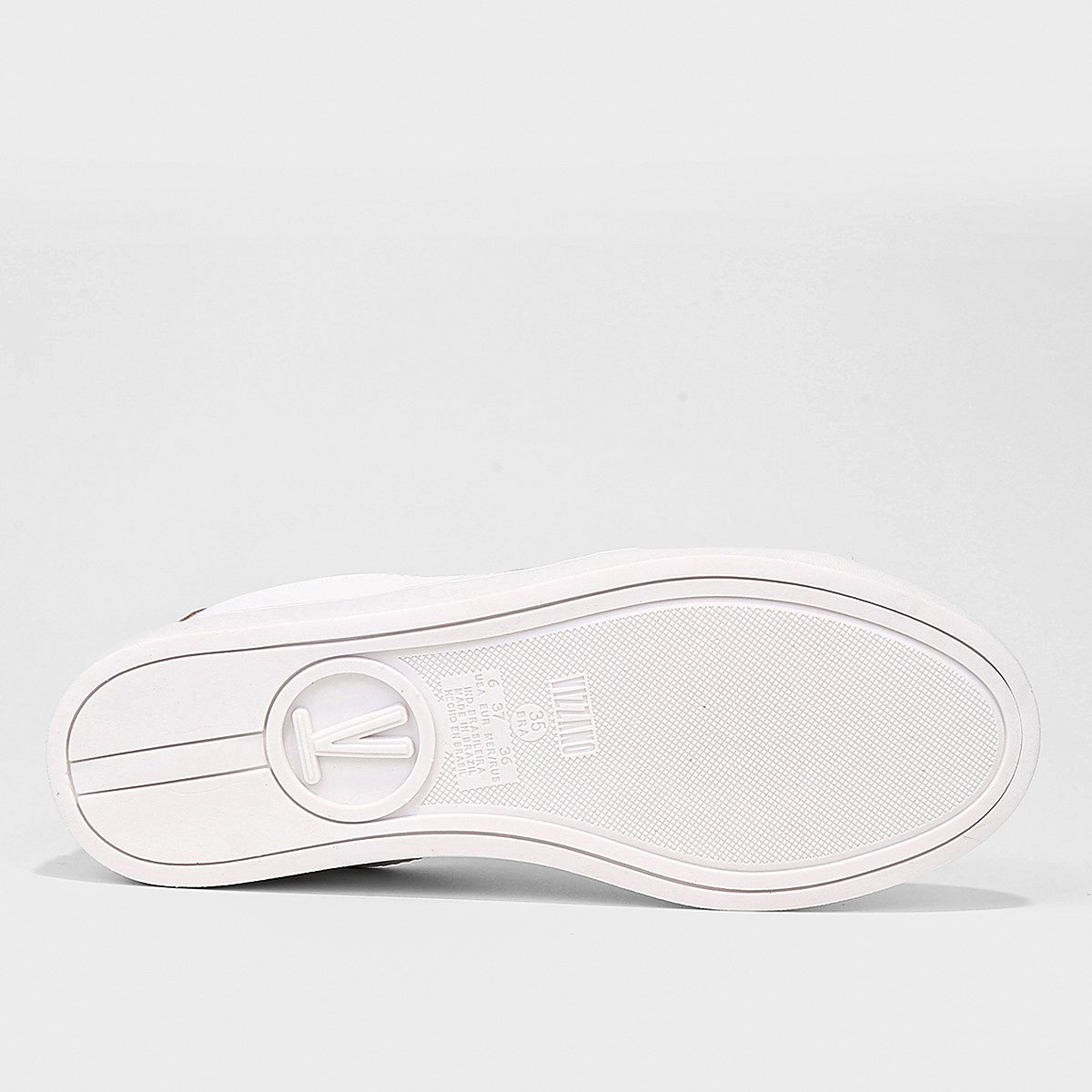 Tênis Vizzano Casual Cano Baixo Feminino Branco+Bege - 33