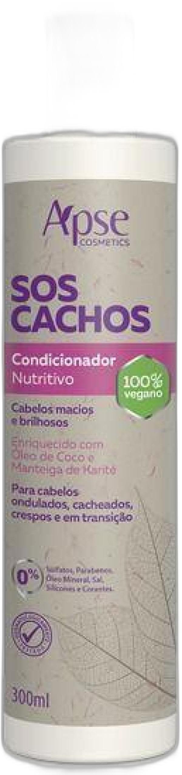 Miniatura Condicionador Sos Cachos - 300Ml - Apse- 100% Vegano