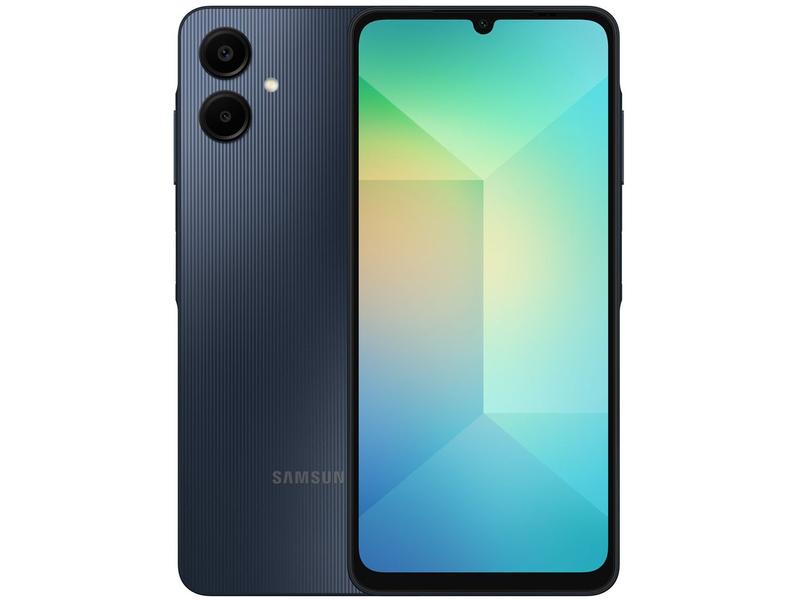 Smartphone Samsung Galaxy A06 128GB 4GB RAM Azul Escuro 6,7" Câm. Dupla + Selfie 8MP