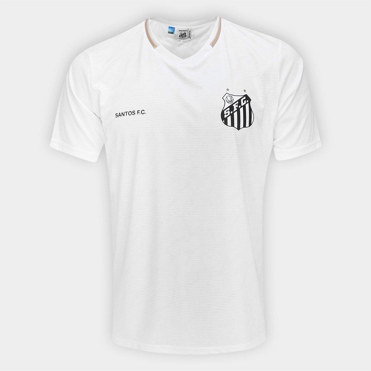Miniatura Camisa Santos Braziline Deslocar Masculina Branco - G