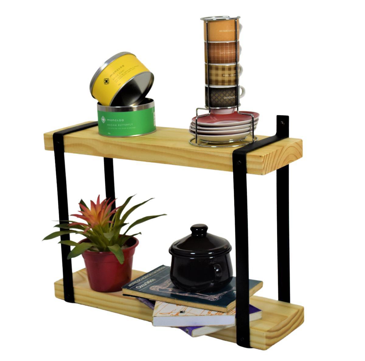 Prateleira Plantas Decorativa Estilo Industrial Sala 48cm