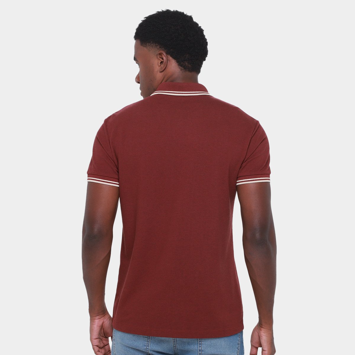 Miniatura Camisa Polo Colcci Casual Masculina Bordô - P
