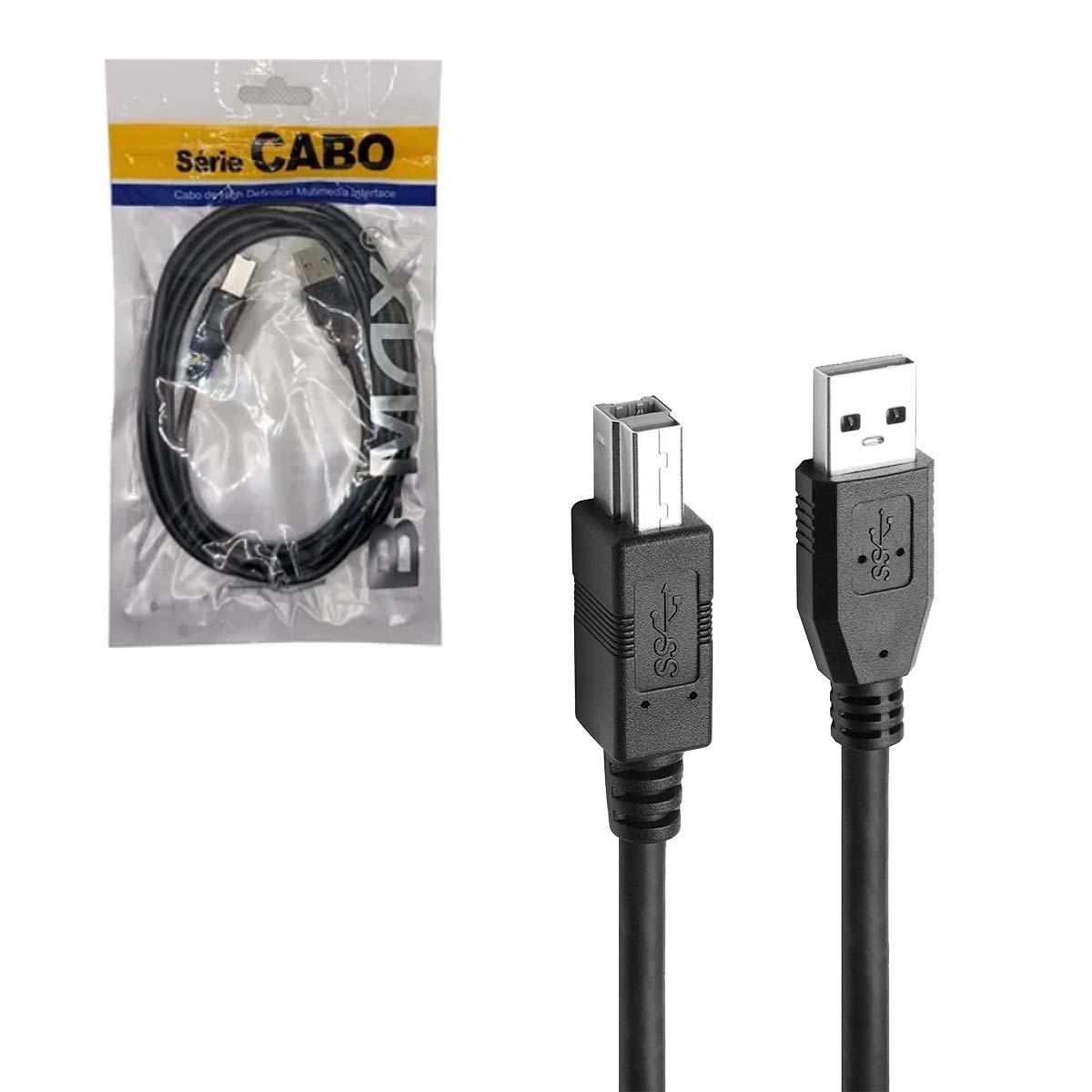 Miniatura Cabo Para Impressora Usb 2.0 Principais Marcas 1,5 Metros