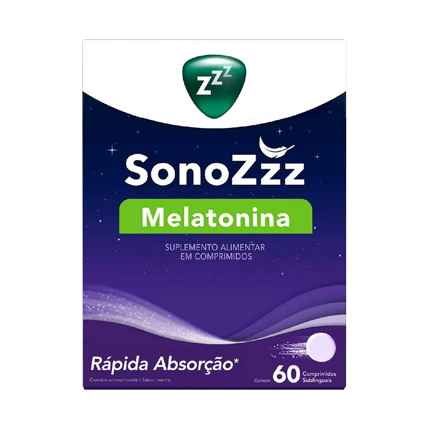 Miniatura SonoZzz Melatonina Vick Sabor Menta 60 Comprimidos Sublinguais