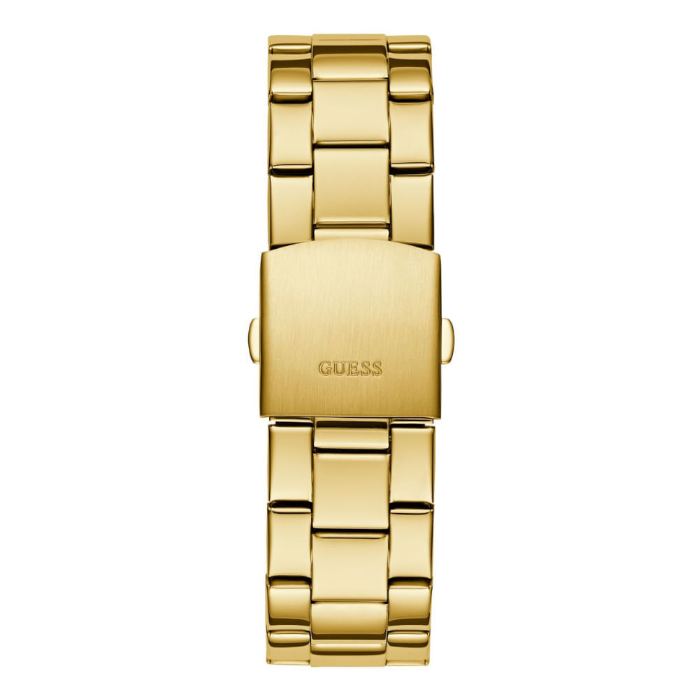 Relógio Guess Masculino Detalhe Pneu Dourado