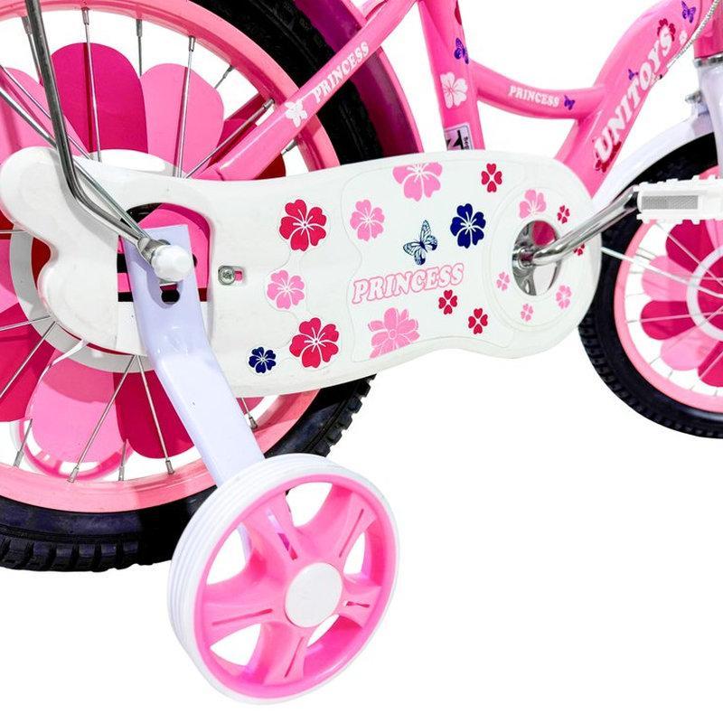 Miniatura Bicicleta Infantil Rosa Aro 14 Com Cestinha Rodinha E Buzina