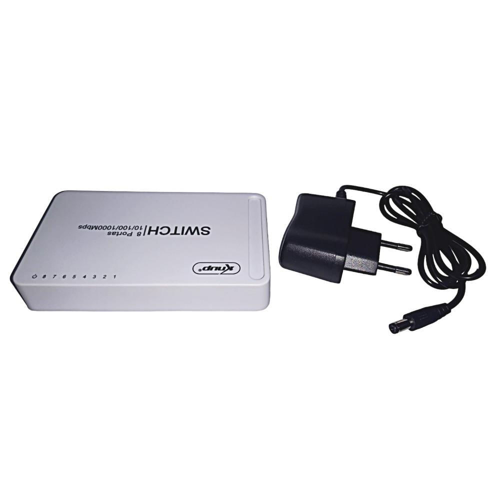 Miniatura Hub Switch P Redes Computadores 8 Portas 10/100/1000Kp-Sw106