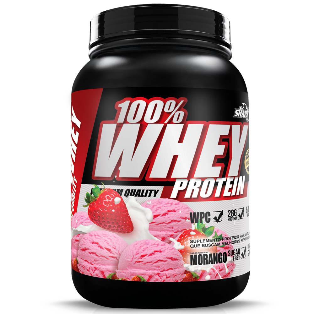 Whey Protein Sharkpro 100% - Pote 900g, Sabor Leitinho, 62% Proteína - Pós-Treino