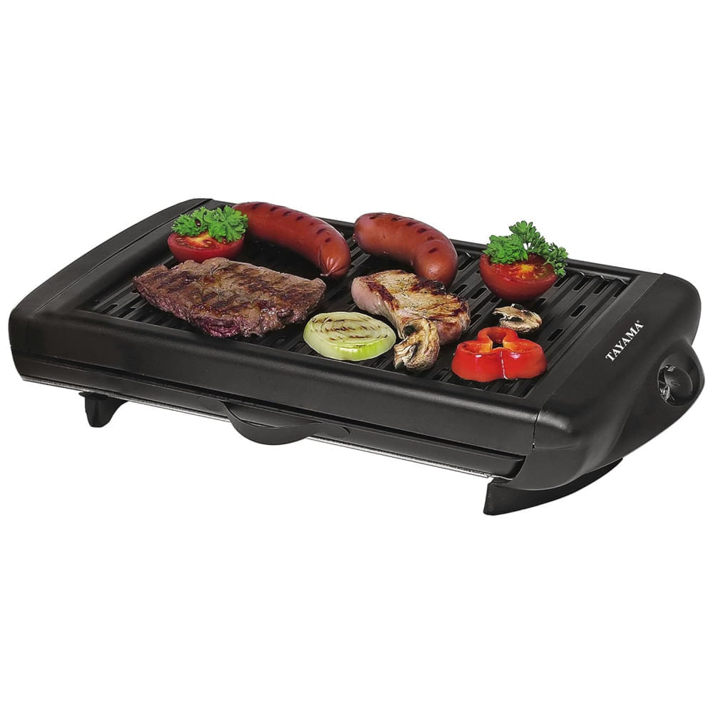 Churrasqueira Elétrica Indoor Tayama TG868XL Antiaderente Sem Fumaça, Extra Grande, Preta