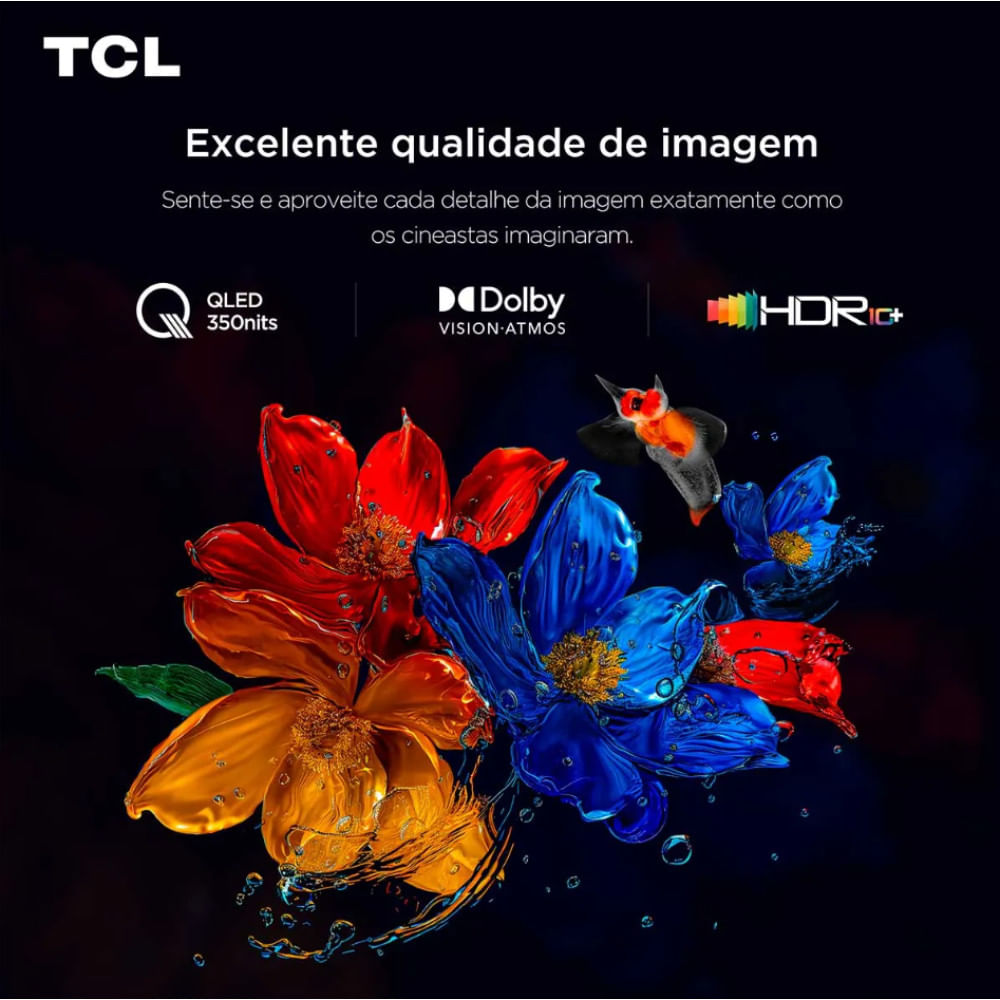 Smart TV TCL 85 Polegadas 85P7K 4K UHD QLED Google Tv Preto - Bivolt