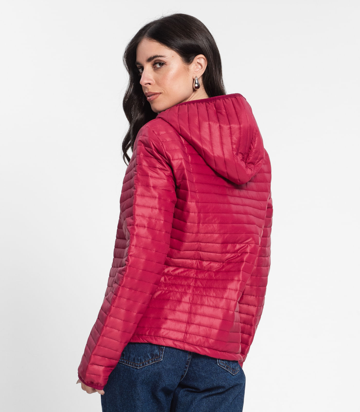 Miniatura Jaqueta Feminina Com Capuz Rovitex Roxo G
