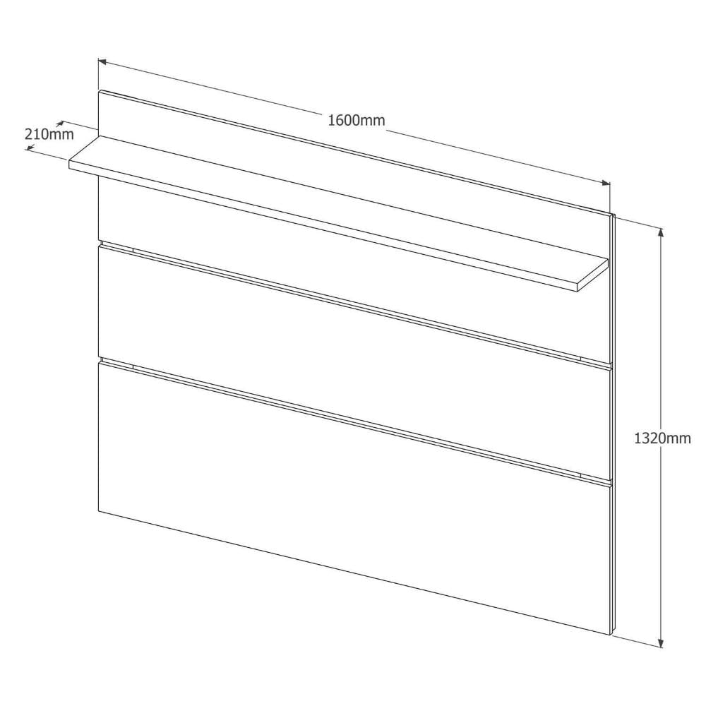 Miniatura Rack com Painel para Tv até 60 Polegadas Pés em Madeira Maciça Off White/Nature