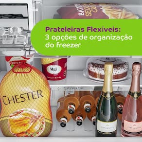 Miniatura Geladeira Consul CRM56HB Frost Free Duplex com Painel Eletrônico Externo e Espaço Flex 450L - Branca 110v