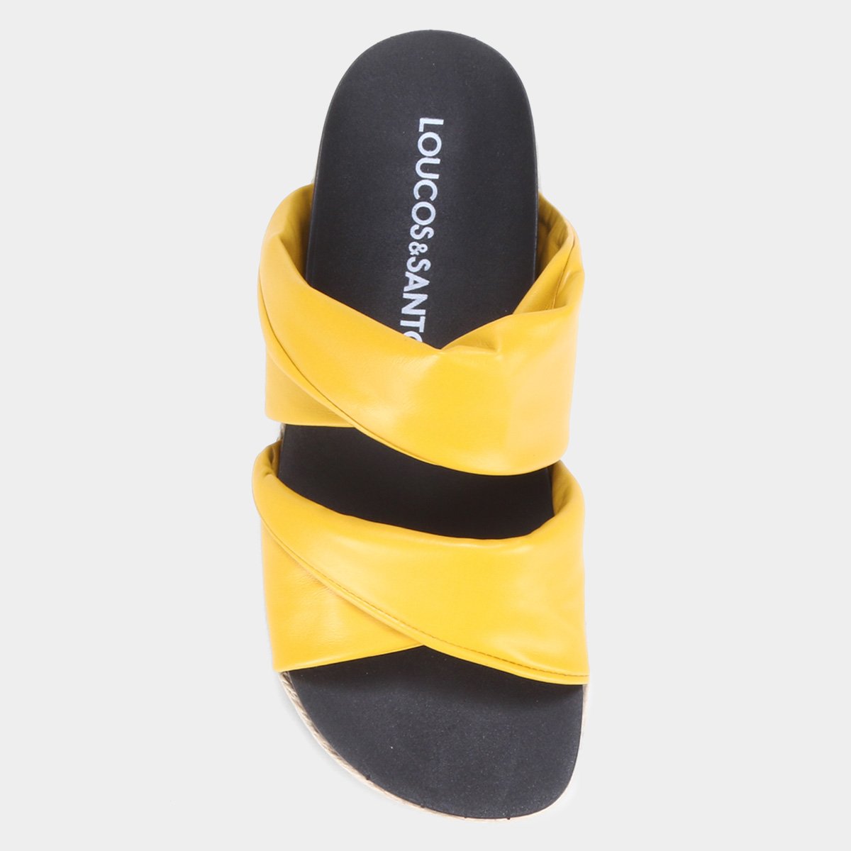 Miniatura Rasteira Loucos e Santos Tira Dupla Amarelo - 34