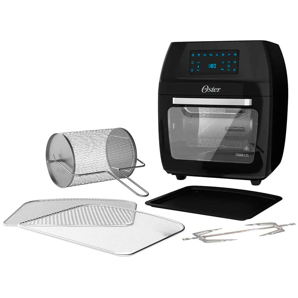 Miniatura Fritadeira Oster Oven Fryer 3 em 1 12L OFRT780 Preto - 110V
