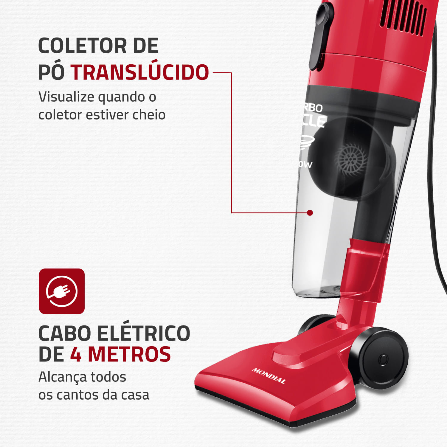 Miniatura Aspirador de Pó Mondial Turbo Cycle AP-36 127V