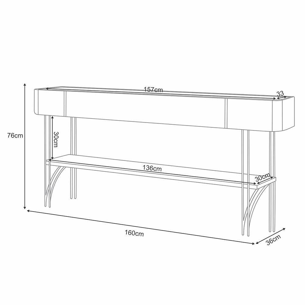 Miniatura Aparador Sala De Estar Vivant Off White-castanho - Hb Móveis Off White-castanho
