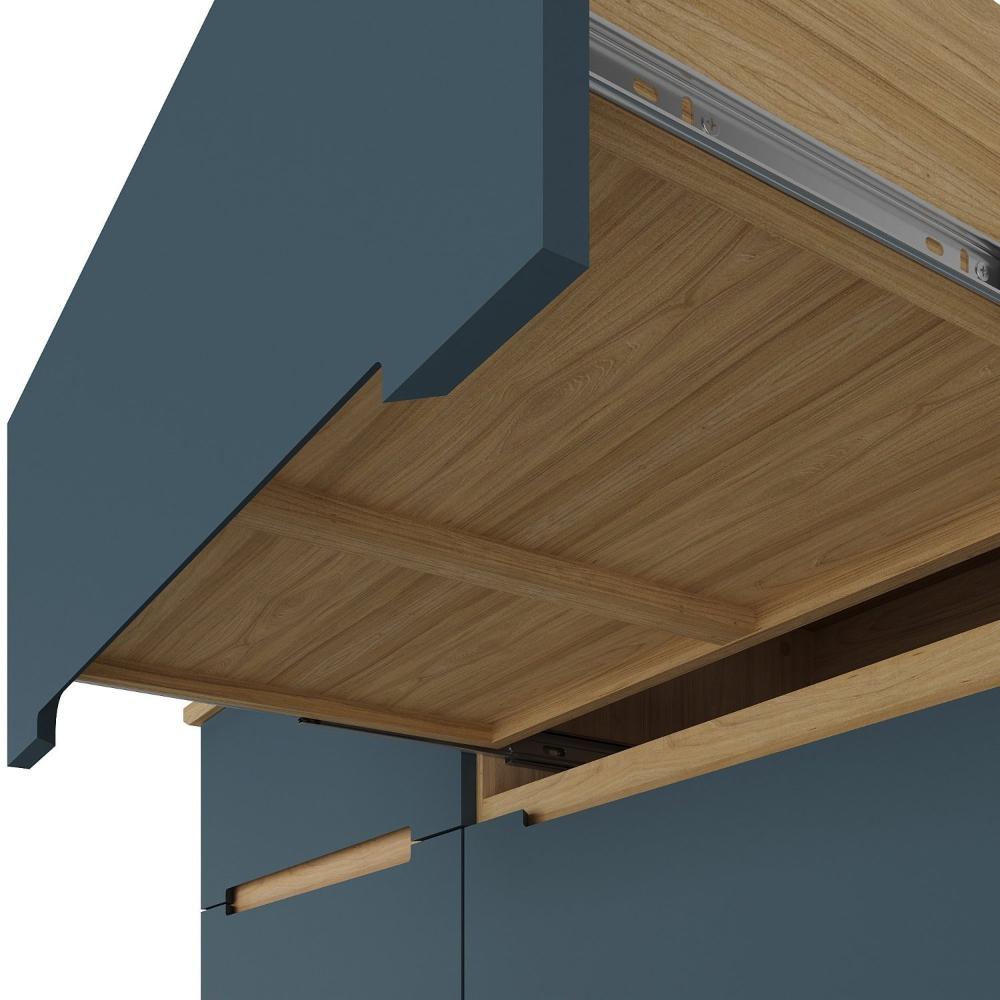 Miniatura Cômoda 6 Gavetas Logan Mambel Olmo Italiano/Azul