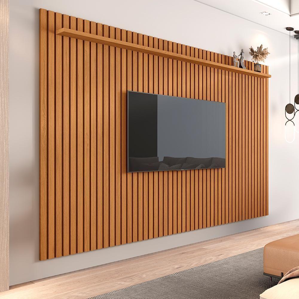 Miniatura Conjunto Painel Ripado E Rack Pompéia Nature Off White