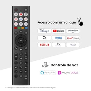 Miniatura Smart TV 43” 4K Hisense 43Q6QV QLED HDR10 Dolby Atmos Vidaa U9 Preto