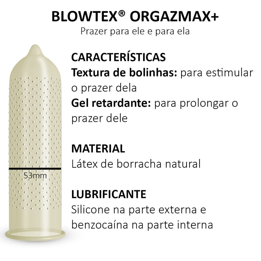 Miniatura Preservativo Blowtex Orgazmax Texturizado 3 Unidades