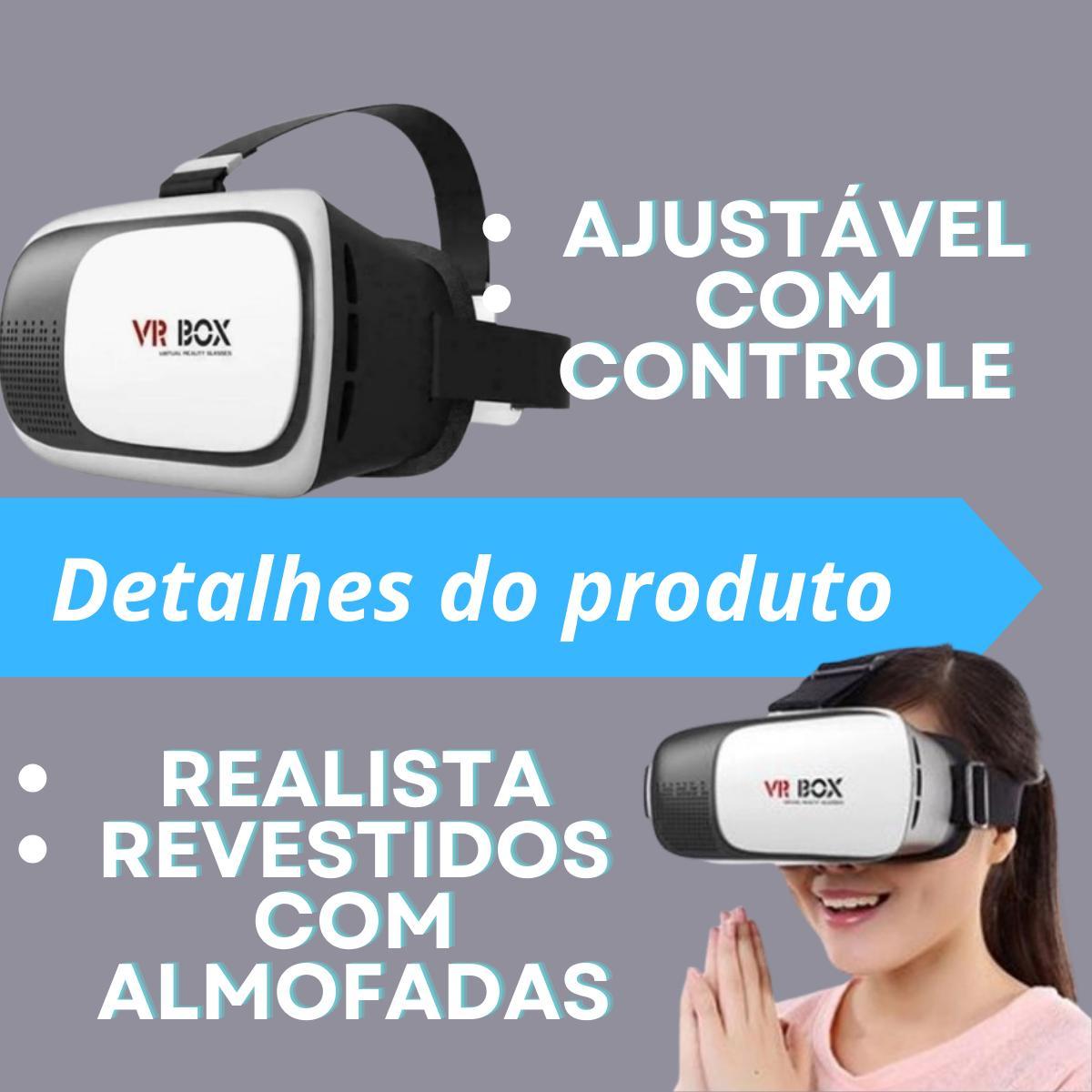 Óculos Metaverso Vr Box Realidade Virtual Controle Bluetooth