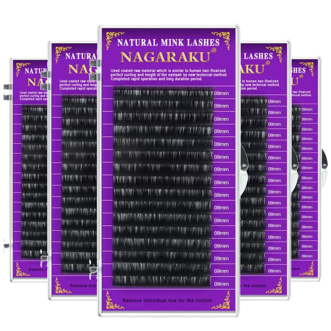 Miniatura Cílios Nagaraku Fio A Fio Kit 5 Caixas 0.05 D 09Mm