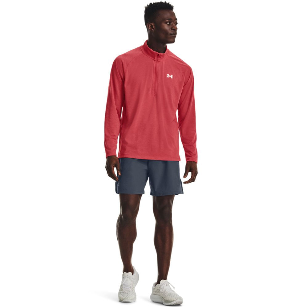 Miniatura Jaqueta de treino Masculina Under Armour Streaker Half Vermelho - G