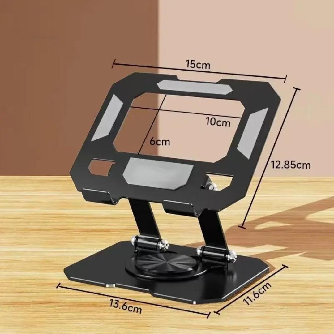 Miniatura Suporte Giratório Dobrável Alumínio Para Tablet/Notebook