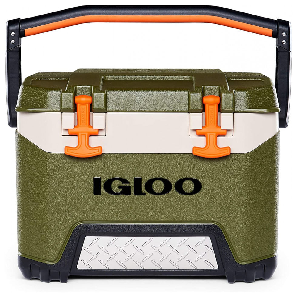 Miniatura Igloo Cooler Caixa Térmica Portátil 25 Litros, Verde e Laranja