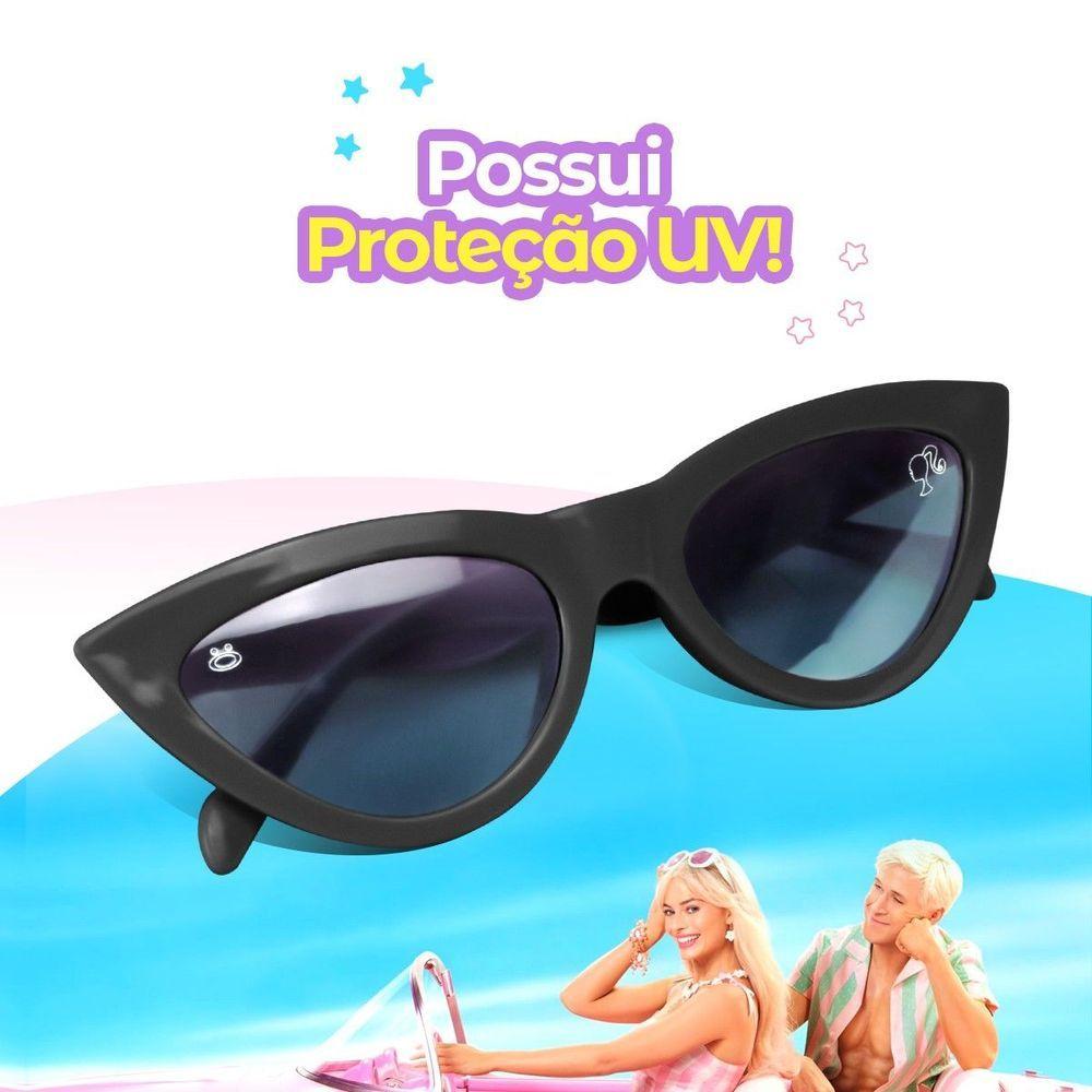 Miniatura Oculos Sol Vintage Barbie Gatinho Infantil Criança + Case Preto Qualidade Premium Presente