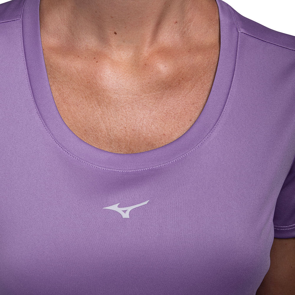 Miniatura Camiseta de Corrida Feminina Mizuno Run Spark GG Roxo
