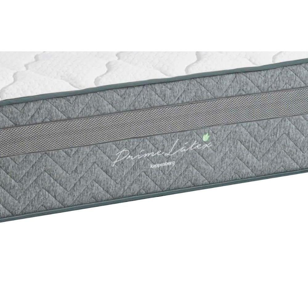 Miniatura Cama Box Baú Casal: Colchão Molas Ensacadas Kappesberg Masterpocket Prime Látex + Base Gray(138X188)