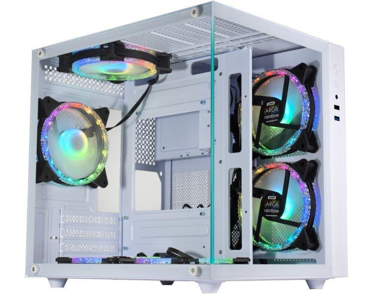 Miniatura Gabinete Gamer Aquario Micro White W2Sb