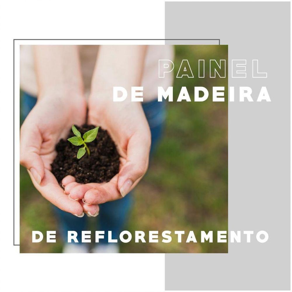 Painel Amazonas para Tv Até 50" Com Prateleiras Madeirado