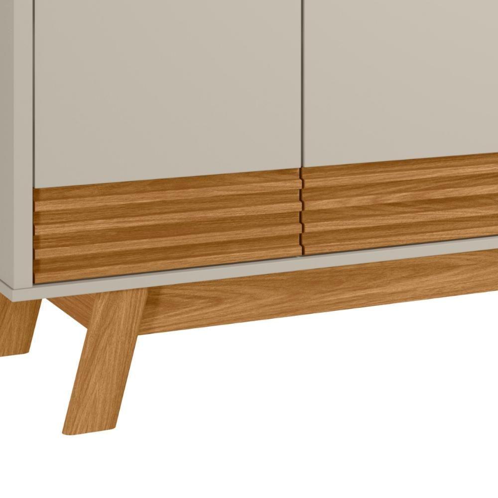 Miniatura Buffet Aparador Ripado Estilo Retrô Tucson Nature Off-white
