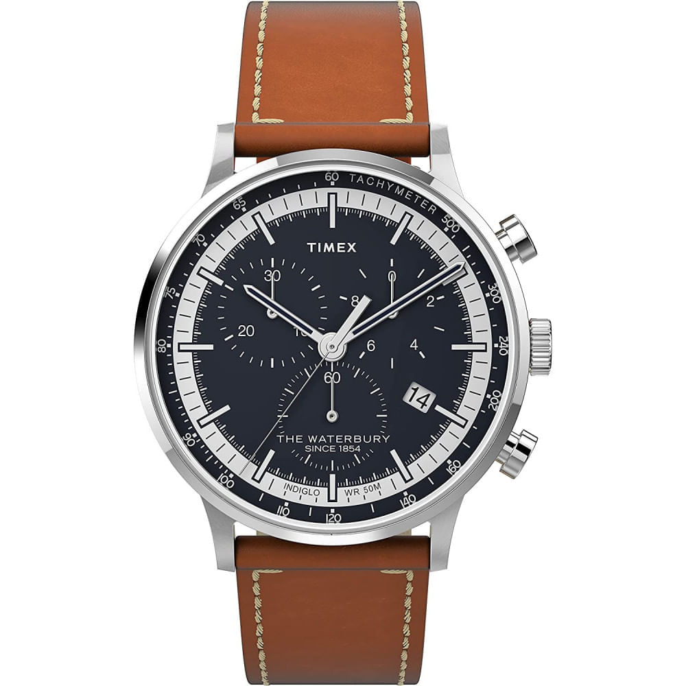 Miniatura Timex TW2V30800VQ Relógio Masculino Analógico Original A utomático Couro