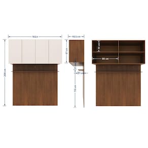 Guarda-roupa Modulado Queen Ponte 160 Bartira Lugano 12 Portas e 7 Gavetas 6 Peças - Avelã / Capuccino