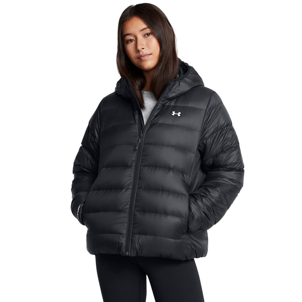 Miniatura Jaqueta Feminina Under Armour Legend Down Hooded Preto - G