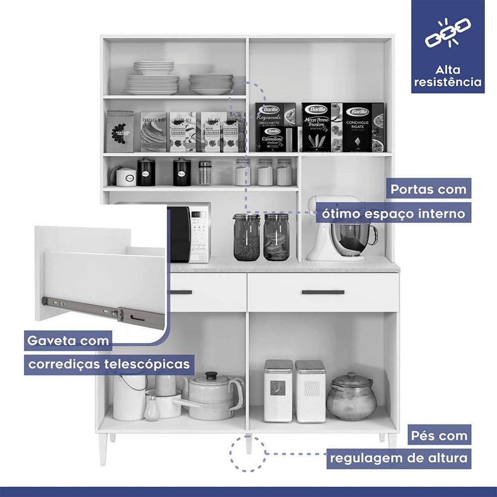 Miniatura Armário Ceará 4 Portas 2 Gavetas Em Mdp Kaiki Móveis Naturalle Com Off White
